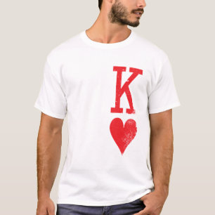 King and Queen of Hearts Playing Cards Paare T-Shirt
