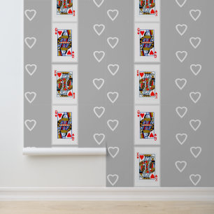 King and Queen of Hearts spielen Karten Tapete
