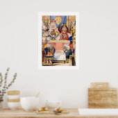 King and Queen of Hearts Vintag Alice Wonderland Poster (Küche)
