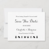 King and Queen Schach Board Hochzeit Save The Date (Vorderseite)
