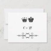 King and Queen Schach Board Hochzeit Save The Date (Rückseite)