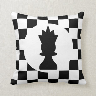 King and Queen Schach Pieces - Geschenk für Schac Kissen