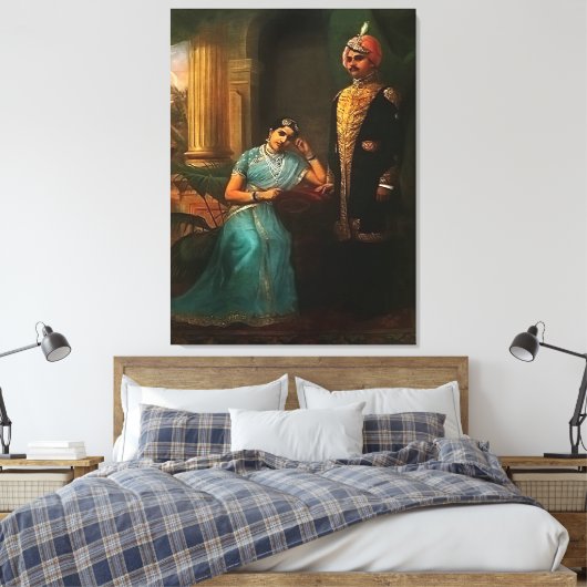 King and Queen Wrapped Canvas Print Leinwanddruck (Insitu (Schlafzimmer))