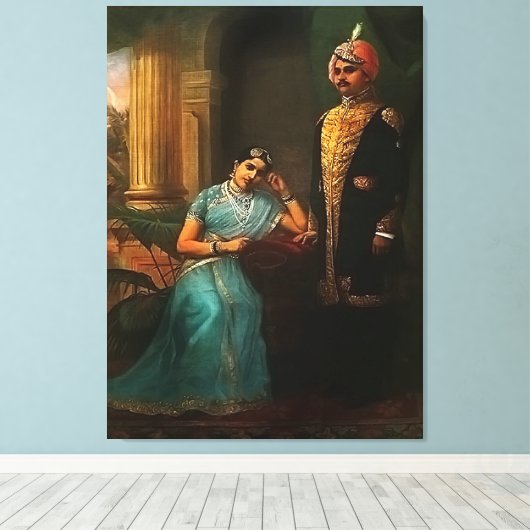 King and Queen Wrapped Canvas Print Leinwanddruck (Insitu (Holzboden))