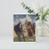 King Arthur & Castle Postkarte (Stehend Vorderseite)