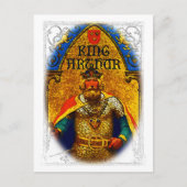 King Arthur Enthroned Postkarte (Vorderseite)