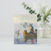 King Arthur & Excalibur, c. 1922 von N.C. Wyeth Postkarte (Stehend Vorderseite)