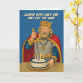 King Arthur Excalibur Cake - Legendary Birthday Karte (Gelbe Blume)