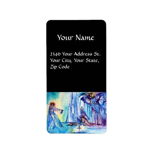 KING ARTHUR , LADY OF THE SEE AND EXCALI ADRESSAUFKLEBER (Vorne)