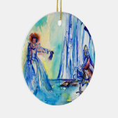 KING ARTHUR , LADY OF THE SEE UND EXCALIBUR KERAMIKORNAMENT (Rechts)