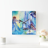 KING ARTHUR , LADY OF THE SEE UND EXCALIBUR QUADRATISCHE WANDUHR (Zuhause)