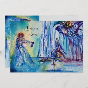 KING ARTHUR , LADY OF THE SEE UND EXCALIBUR silber Einladung
