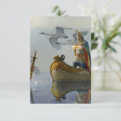 "King Arthur nimmt das Schwert" von NC Wyeth Dankeskarte (Stehend Vorderseite)