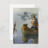"King Arthur nimmt das Schwert" von NC Wyeth Dankeskarte (Vorne/Hinten)