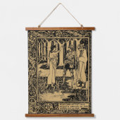 King Arthur von Aubrey Beardsley Wandteppich Mit Holzrahmen (Vorderseite)