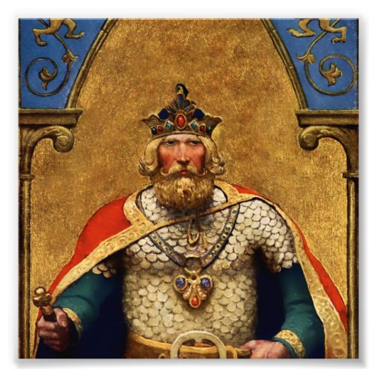 "King Arthur" von NC Wyeth Fotodruck (Vorne)