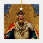 "King Arthur" von NC Wyeth Keramikornament (Rückseite)