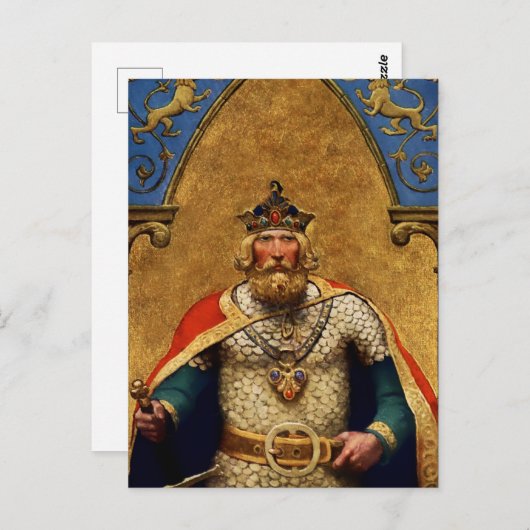"King Arthur" von NC Wyeth Postkarte (Vorne/Hinten)