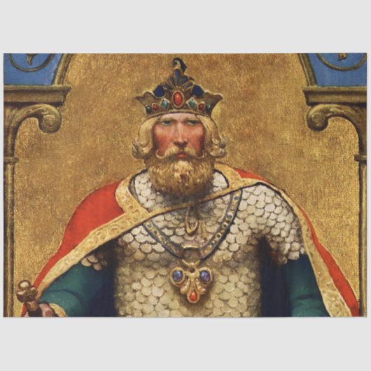 "King Arthur" von NC Wyeth Seidenpapier (Vorderseite)