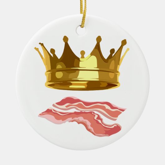 King Bacon Keramik Ornament (Vorne)
