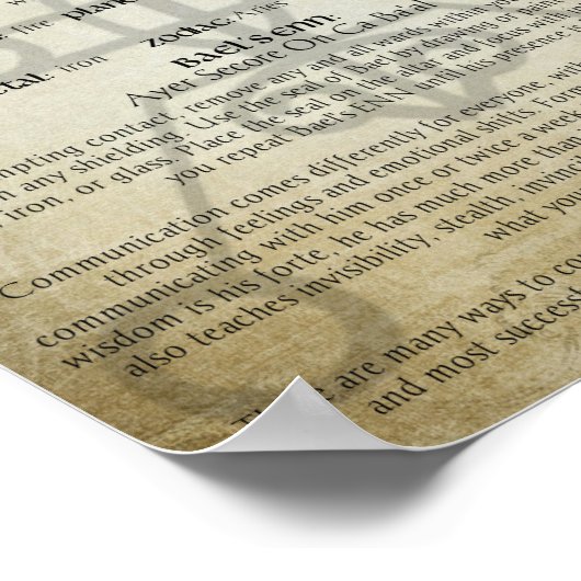 King Bael Goetia Poster (Ecke)