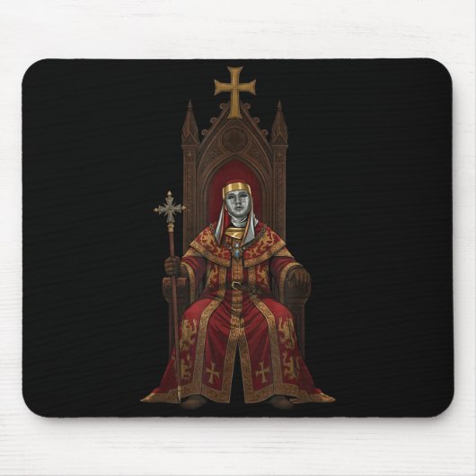 King Baldwin Iv Floral Mask Medieval Art Crusader  Mousepad (Vorne)