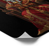 King Baldwin Iv Floral Mask Medieval Art Crusader  Poster (Ecke)