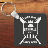 King Baseball Coach Team Ende der Saison Sonderges Schlüsselanhänger (Vorderseite)