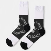 KING bedruckt mit stilistischer Crown Image Crew Socken (Linkes Detail)