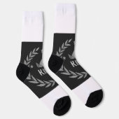 KING bedruckt mit stilistischer Crown Image Crew Socken (Rechts)
