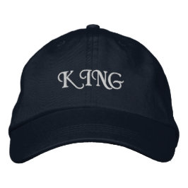 KING Bedruckte Baumwolle Navy Gewebe und verstellb Bestickte Baseballkappe