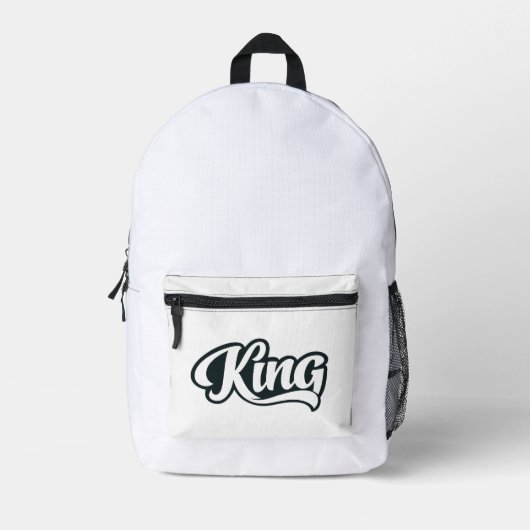 king bedruckter rucksack (Vorderseite)
