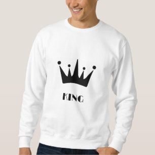 KING Benutzerdefiniert Schwarzer Text Crown Men's  Sweatshirt