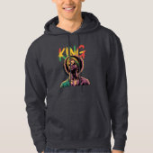 King - Black Pride Rasta Colors Design Hoodie (Vorderseite)