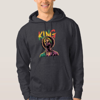 King - Black Pride Rasta Colors Design Hoodie