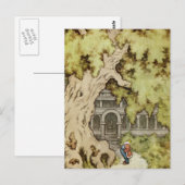 King blickt in den Riesenbaum Postkarte (Vorne/Hinten)