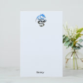 King Blue und Silver Dragon Stationery Briefpapier