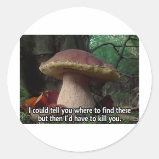 King Bolete - ich müsste dich umbringen Runder Aufkleber