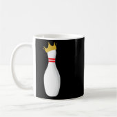 King Bowling Button Funny Graphic Strikes und Pute Kaffeetasse (Links)
