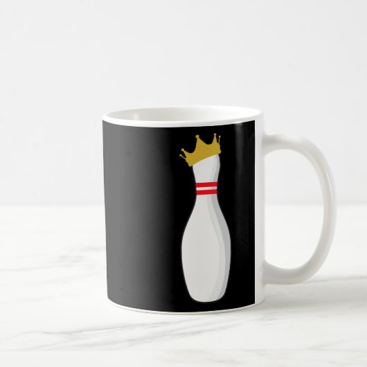 King Bowling Button Funny Graphic Strikes und Pute Kaffeetasse (Rechts)