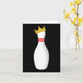 King Bowling Button Funny Graphic Strikes und Pute Karte (Gelbe Blume)