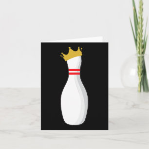 King Bowling Button Funny Graphic Strikes und Pute Karte
