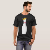 King Bowling Button Funny Graphic Strikes und Pute T-Shirt (Vorne ganz)