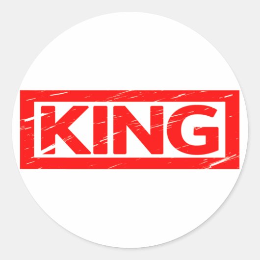 King Briefmarke Runder Aufkleber (Vorderseite)