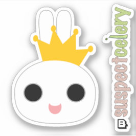King Bunny / Queen Bunny Emote SuspectCelery™ Logo Aufkleber