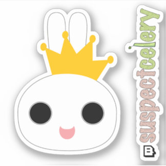 King Bunny / Queen Bunny Emote SuspectCelery™ Logo Aufkleber