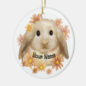King Bunny Rabbit Keramik Ornament (Links)