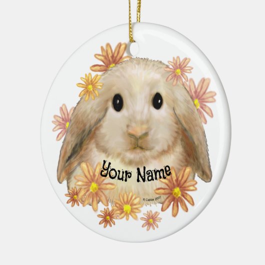 King Bunny Rabbit Keramik Ornament (Links)