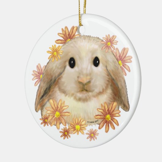 King Bunny Rabbit Keramikornament (Links)
