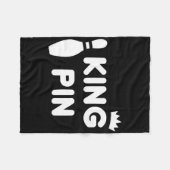 King Button Bowling Funny Niedlich Coups Bowler Le Fleecedecke (Vorderseite (Horizontal))